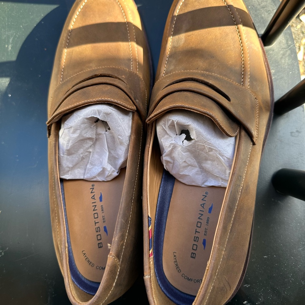 Bostonian Men's Tan McKewen Leather Slip-Ons